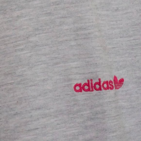 Vintage Adidas T-Shirt with Floral Fabric Detailing: Small - Picture 2 of 6